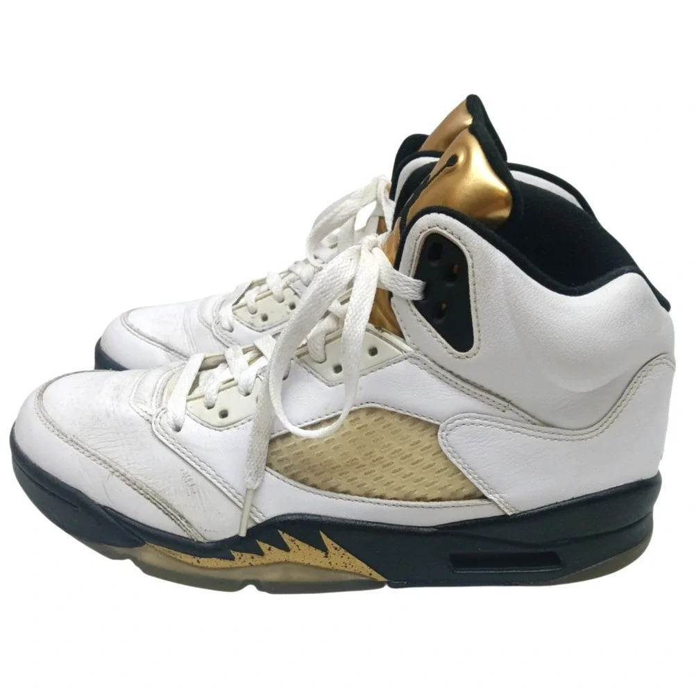Air Jordan 5 Retro Olympic 2016‎ White Gold 136027-133 / Men's Size: 9